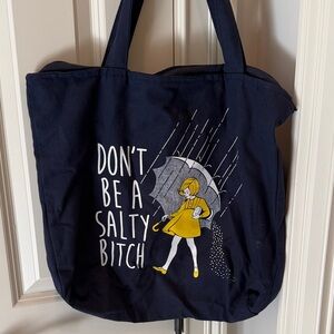 “Salty” Navy Tote Bag